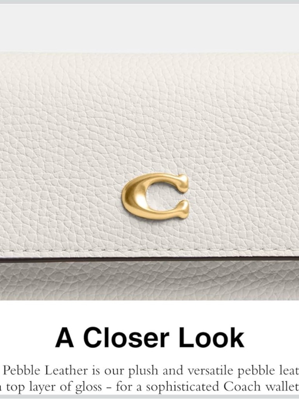 Coach Mila Long Wallet Cream with Gold C Hardware - Picture 2 of 5